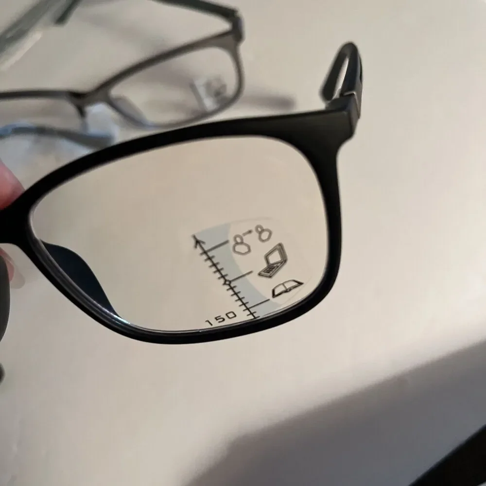 3 Stylish TR90 Lightweight +1.5 Progressive Reading Glasses  - Anti-Blue Light
